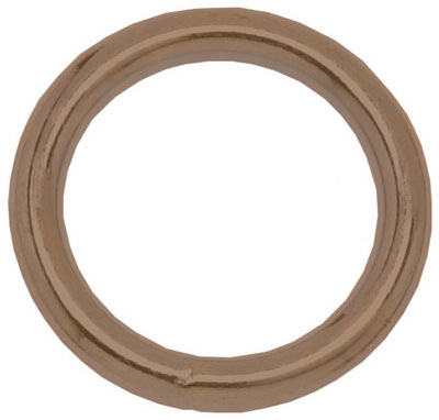2 inch #3 Welded Ring, Nickel Finish, Import, UPC Tagged, WLL 200 LB.
