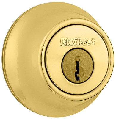 Deadbolt Lockset, Polished Brass