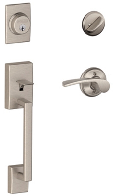 Century Handleset, Single Cylinder, Satin Nickel
