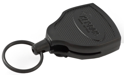 Belt Clip Key Reel, Retractable, Black With 48-In. Kevlar Cord