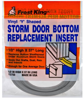 37-Inch Gray Vinyl Storm Door Bottom Y Section Insert