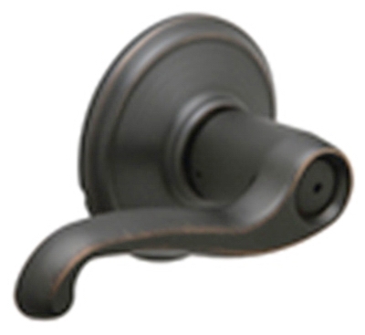 Privacy Lockset, Flair Lever, Aged Bronze