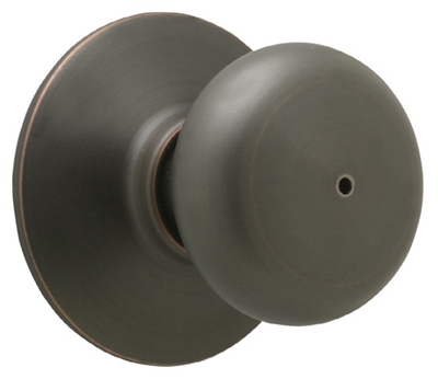 Privacy Lockset, Plymouth Knob, Aged Bronze