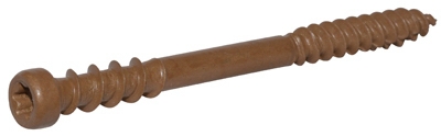 Deck Plus Deck Screws, Brown Ceramic, 3-In. x 10, 1-Lb.
