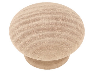 Cabinet Knob, Round, White Birch, 1.5-In., 10-Pk.