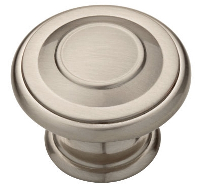 Cabinet Knob, Harmon, Satin Nickel, 1-3/8-In.