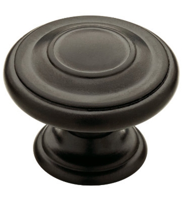 Cabinet Knob, Harmon, Flat Black