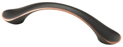 Cabinet Pull, Vuelo, Bronze & Copper, 3 or 3.75-In. Dual-Mount, 10-Pk.