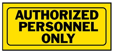  inchAuthorized Personnel inch Sign, Polyethylene, 6 x 14-In.