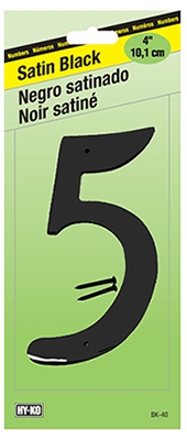 Address Number, Reflective Plastic, 6-In.,  inch5 inch