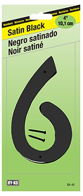 Address Number, Reflective Plastic, 6-In.,  inch6 inch