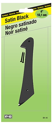 Address Number, Satin Black Zinc, 4-In.,  inch1 inch