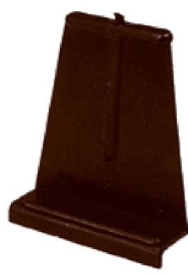 1-1/16 x 15/16 x 1/4-Inch Black Plastic Spline Channel Pull Tabs, 6-Pack