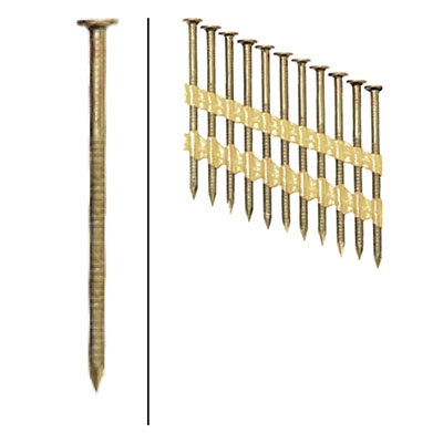Framing Nails, Plastic Strip, Ring Shank, Brite, 2-3/8-In. x .131, 5,000-Ct.