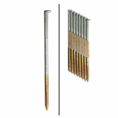 Framing Nails, Paper Tape, Ring Shank, Hot-Dipped Galvanized, 3-In. x .120, 2,500-Ct.