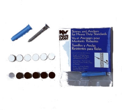 6-Pack #12 x 2-Inch Flat-Head Wood Screws & Wall Anchors