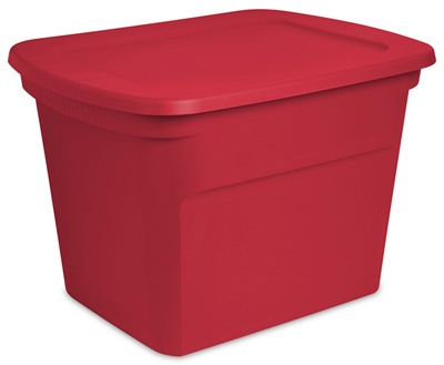 Storage Container, Red, 18-Gal., Must Purchase in Quantities of 8