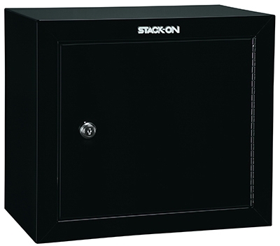 Steel Pistol / Ammo Gun Cabinet Safe, Black With Shelf