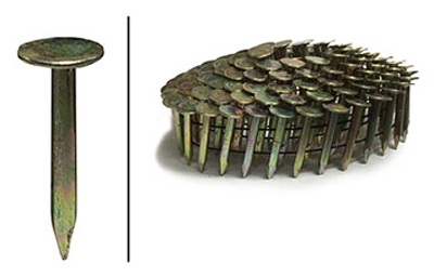 Roofing Nails, Electro Galvanized Coil, 1.5-In. x .120, 7,200-Ct.