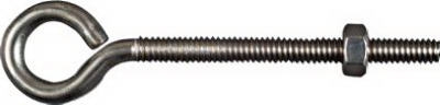 Eye Bolts, Stainless Steel, 1/4 x 4-In.