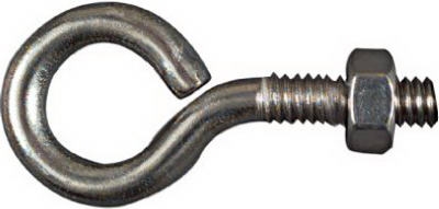 Eye Bolts, Stainless Steel, 1/4 x 2-In.