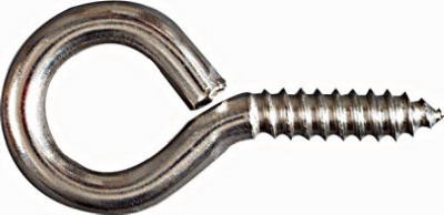 Screw Eye, #4 Large, Stainless Steel