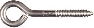 Lag Screw Eye, Stainless Steel, 5/16 x 4-In.