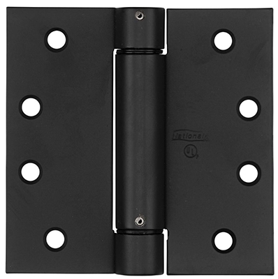 Spring Door Hinge, Adjustable, Bronze, 4-In.