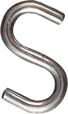 Open S Hook, Stainless Steel, 2-1/2-In.