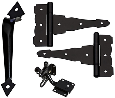 Gate Kit, Black Decorative Hardware