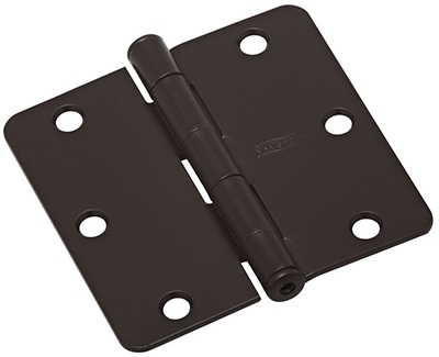 Door Hinge, Interior, Oil-Rubbed Bronze, 3-In.