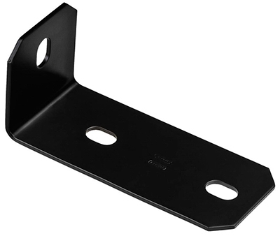Corner Brace, Black Steel, 6.8 x 1/8-In.
