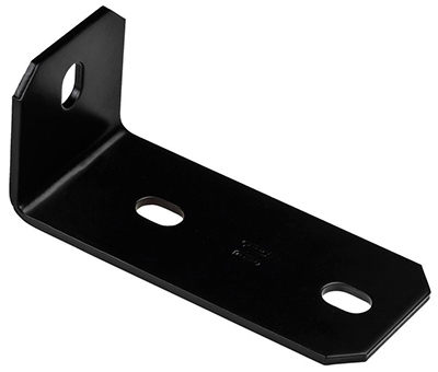 Corner Brace, Black Steel, 6.8 x 3/16-In.
