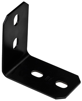 Corner Brace, Black Steel, 4.9-In.