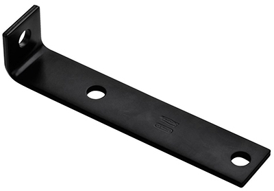 Corner Brace, Black Steel, 7.5-In.