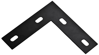 Corner Brace, Black Steel, 6.5-In.