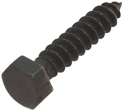 Wood Lag Screw, Black Steel, 5/16 x 1.5-In. 6-Pk.