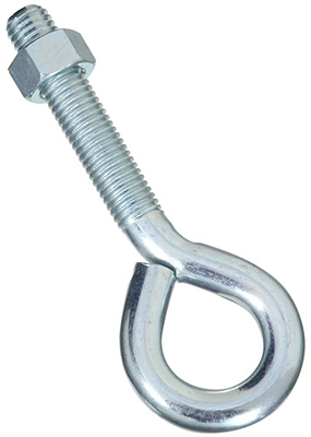 Eye Bolt With Hex Nut, Zinc, 5/8 x 6-In.