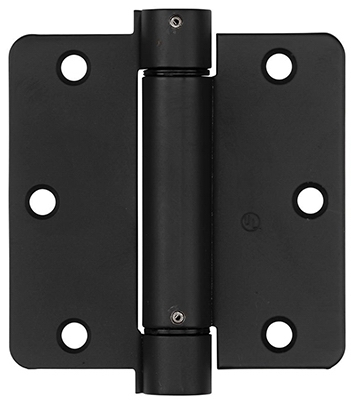 Spring Door Hinge, Adjustable, Bronze, 3.5-In.