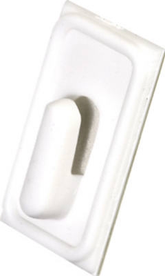 Utility Hook, Adhesive, White, Mini, 1-1/2 x 3/4-In., 8-Pk.