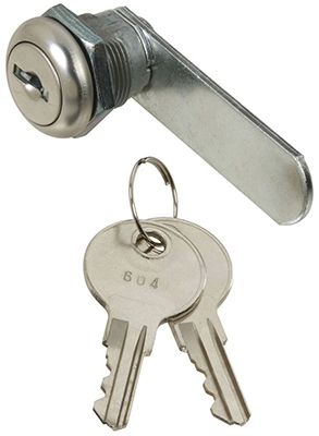 Door & Drawer Lock, Chrome, 1/4-In.