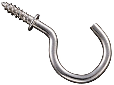 Cup Hook, Satin Nickel, 1-In., 30-Pk.