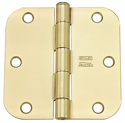 Residential Hinge, Satin Brass, 3.5-In., 12-Pk.