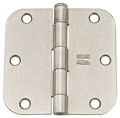 Residential Hinge, Satin Nickel, 3.5-In., 12-Pk.