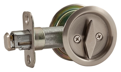 Pocket Door Latch, Satin Nickel