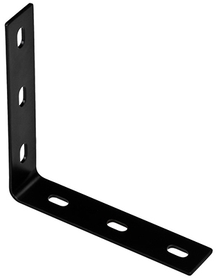 Corner Brace, Black Steel, 7.1-In.