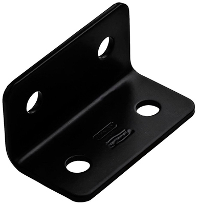 Corner Brace, Black Steel, 3-In.