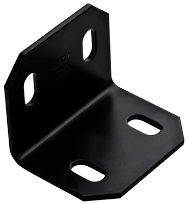 Corner Brace, Black Steel, 3-In.