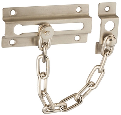 Door Security Chain, Satin Nickel