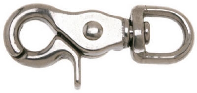 Stainless Steel Swiveling Round Eye Trigger Snap, 1/2-In.